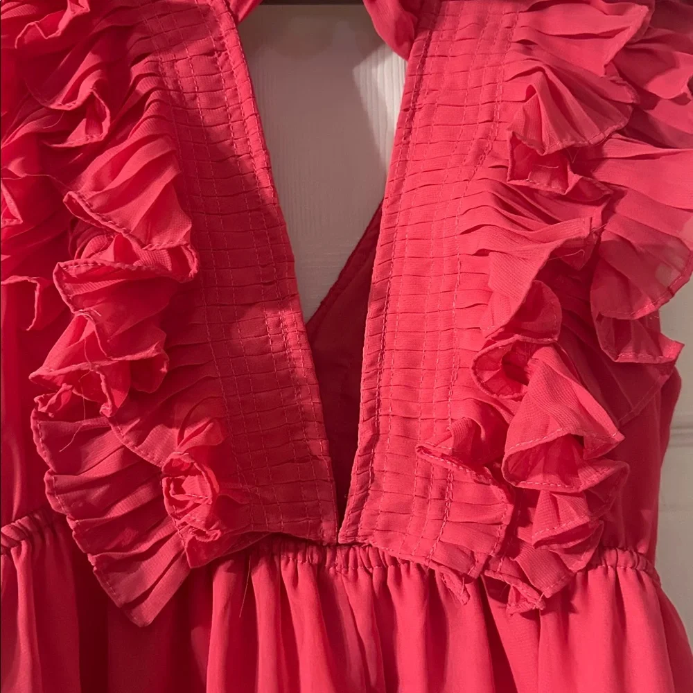 Mustard Seed Vibrant Pink Ruffled Dress - Picture 10 of 12